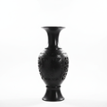 Handcrafted black ceramic gourd ornament ICH luxury piece - PROSPERA artisan home decor