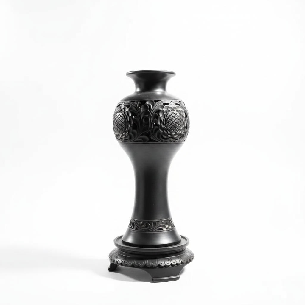 ecor - PROSPERA black ceramic sculpture